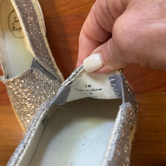 Jack Rogers Tucker Silver Glitter slip on shoes - Picture 6 of 9